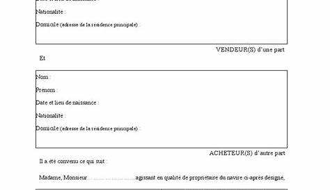 Acte Vente Bateau Plaisance.pdf notice & manuel d'utilisation