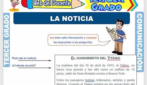 Ficha Interactiva De La Noticia Para Tercero De Primaria | Images and