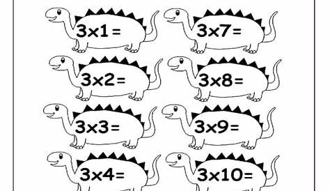 Tabla de multiplicar del 3. Ficha educativa y ejercicio.