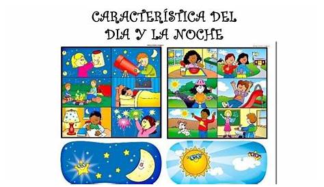 Dibujo Actividades De Dia Y De Noche Para Niños De Preescolar : Pin On