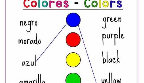 Actividades infantiles para pintar y aprender los colores en inglés