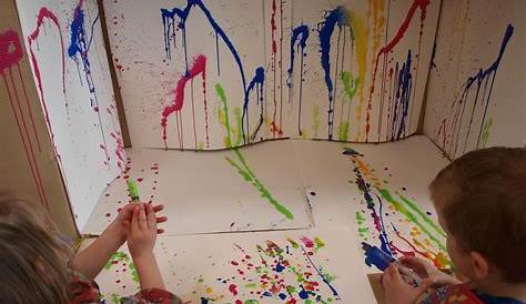 Actividades para niños: tecnicas de coloreado con pinturas acrilicas