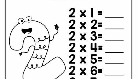 Ejercicio de Tabla del 2 para segundo primaria | Math for kids
