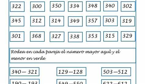 Recursos para el aula: Fichas de matemáticas para Tercero de Primaria