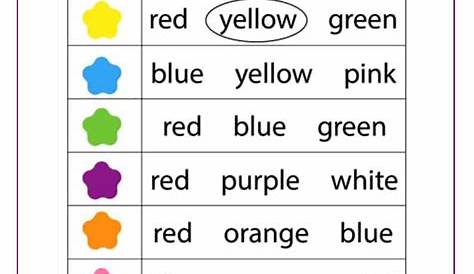 Fichas de Inglés para niños: Fichas de los colores en inglés