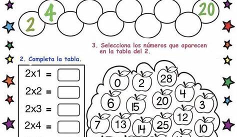 Actividades para trabajar las tablas de multiplicar del 6 a al 10 | 1st