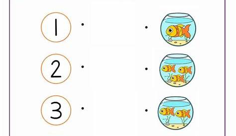 Ejercicio de conteo: Cuenta y empareja | Actividades de matemáticas