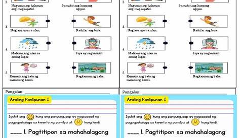 Sanhi At Bunga Worksheet Kindergarten