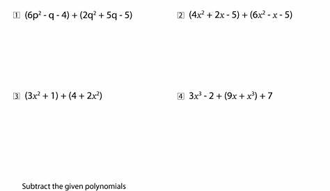 Adding and Subtracting Polynomials Practice 1 YouTube