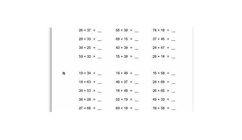 (100) addition bis 10 (horizontal) Mathe-Arbeitsblätter 1Mathe