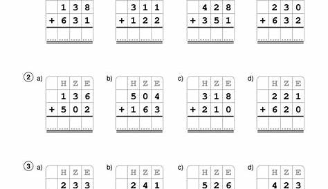 Schnipsel: Addition bis 1000 (Klasse 3) - kostenloses Arbeitsblatt mit