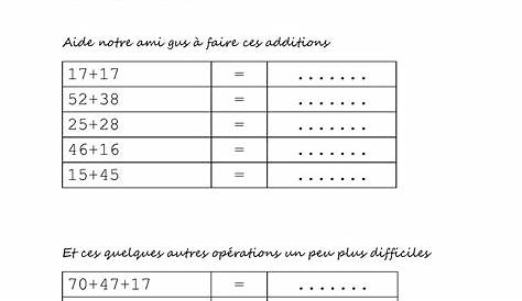 L'addition dans tous ses états : addition en ligne / addition en