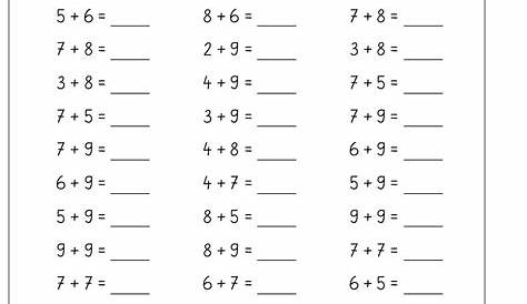 Kopfrechenblätter für den Zahlenraum bis 20 | Mathe für erstklässler