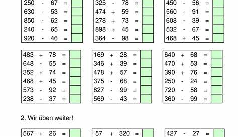 Addieren / Subtrahieren mit Hunderterzahlen im Zahlenraum 1000 | Klasse