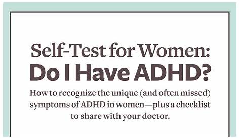 Adhd Adult Female Quiz What ADHD Looks Like In Women