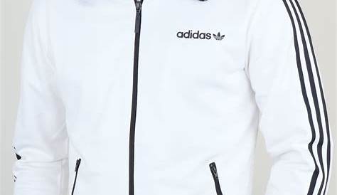 Adidas Beckenbauer, Track Top, White, Navy, Jacket, Originals, Black