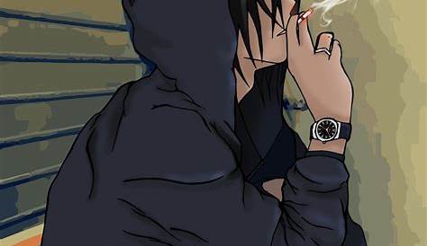 #animeboy #smoking #blackhair | Anime art, Anime drawings boy, Cute