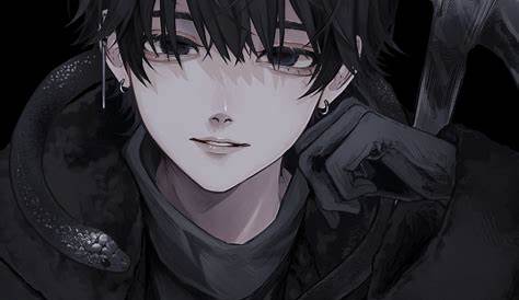 𝑨𝒏𝒊𝒎𝒆 𝑰𝒄𝒐𝒏𝒔 - Black-haired Anime Boys | Black haired anime boy, Cute
