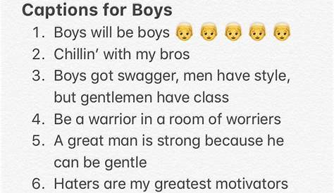 25 Boys Captions For Instagram and Facebook in 2020 Instagram