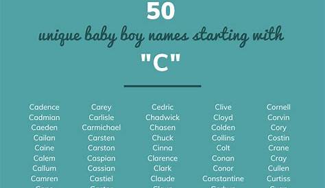 50 UNIQUE Boy Names Starting with "C" Annie Baby Monitor