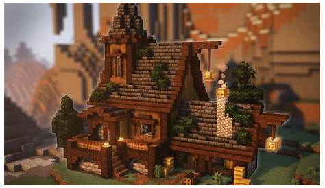 Minecraft Tutorial How To Make A Dark Oak Wood House "2020 Tutorial