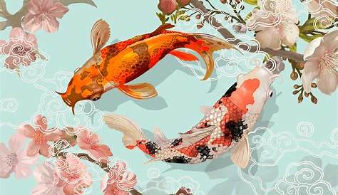 Japanese Koi Fish Carp Perseverance Motivational Inspirational Anime