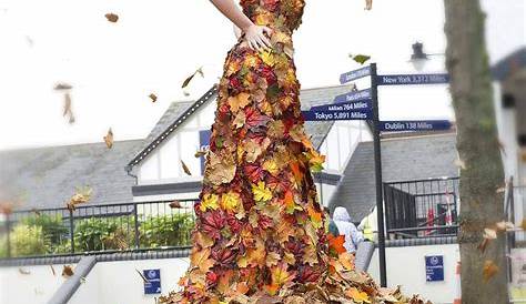 Autumn leaf dress / Fall leaves dress