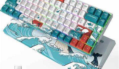 Mechanical gaming keyboard design. Custom RGB keyboard aesthetic. in
