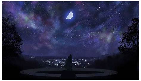 #Anime #sky #Wallpapers #Art #image #View #Sunset #night #AnimeArt #
