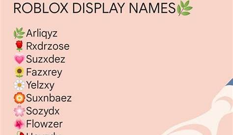 Roblox Display Name Ideas Aesthetic Girl