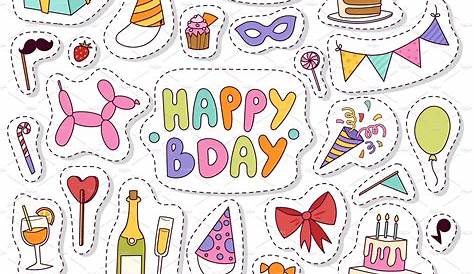 Birthday symbols stock vector. Illustration of celebration 10234215