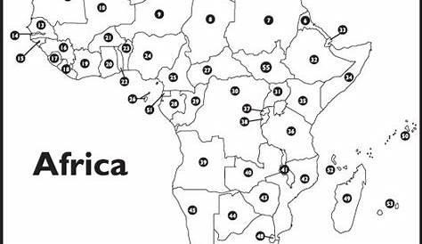 Africa Map Quiz Blank Empty Fill In The
