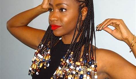 African Beads For Hair Gold Braids With Fringe And Braids With Natural