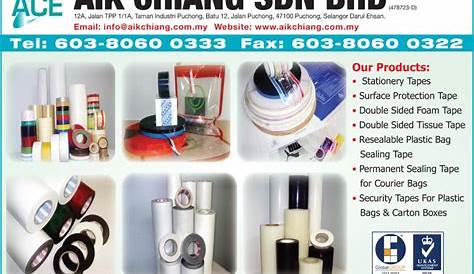 Sealing & Adhesive Tape Supplier - Aik Chiang