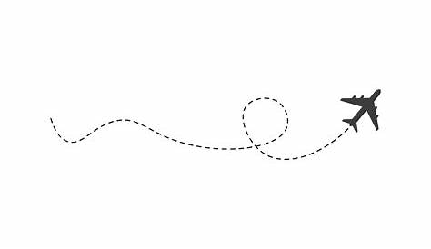 Dashed Line Airplane Route 9410678 PNG