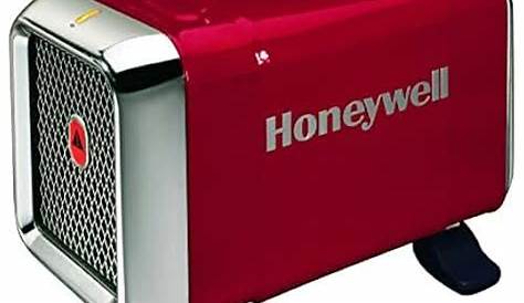 Honeywell HZ-510E Keramik-Heizlüfter in rot/Chrom, 1100/1800 Watt
