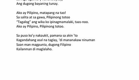 What Is The Meaning Of The Song Ako Ay Pilipino