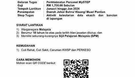 Iklan Jawatan Pejabat Pembangunan Negeri Johor • Portal Kerja Kosong