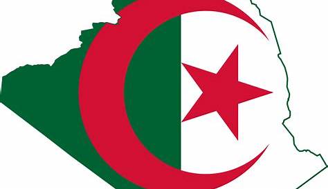 Glossy round icon. Illustration of flag of Algeria