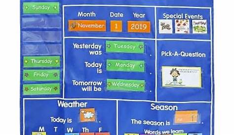 Buy All About Today Circle Time Learning Center Pocket Chart, Teaching