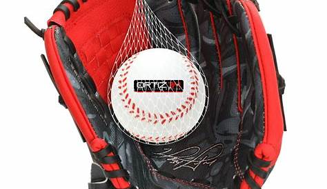 44 Pro Custom Baseball Glove Signature Series Red Black Two Piece Reds