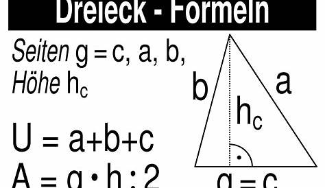 Rechtwinkliges Dreieck - Formel zu Flächenberechnung und