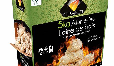 32 Allume-feu en laine de bois 100% végétal - Jardiland