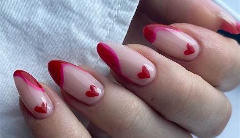 Almond Valentines Nails Encapsulated