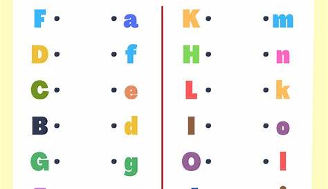 Match The Letters Worksheets