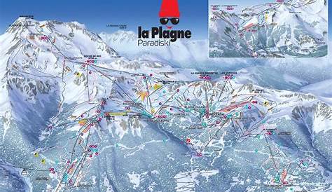 French ski resorts La Plagne : 11 villages of the resort in the french