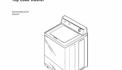 Amana Washing Machine Troubleshooting Manual