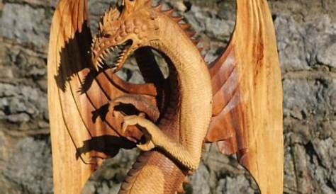 Dragon Wood Carving Hand Carved Fantasy Art Sculpture Wall | Etsy