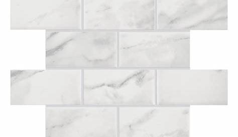 White Thassos & White Carrara Square Diamond Mosaic Tile Etsy