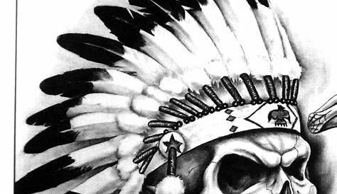 Premium Vector | Native american skull | Native american tattoo designs